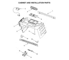KitchenAid KMHC319EBL5 cabinet and installation parts diagram