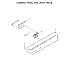KitchenAid KDTE204GPS1 control panel and latch parts diagram