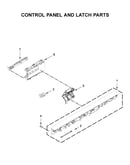 Control panel and latch parts