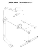 Upper wash and rinse parts
