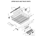 KitchenAid KDTE204GPS1 upper rack and track parts diagram