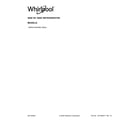 Whirlpool 8WRS21SNHW00 cover sheet diagram