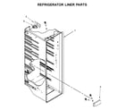 Whirlpool 8WRS21SNHW00 refrigerator liner parts diagram