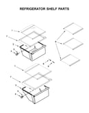 Refrigerator shelf parts