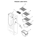 Whirlpool 8WRS21SNHW00 freezer liner parts diagram