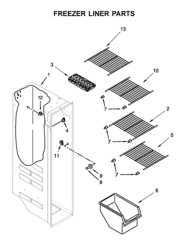 Freezer liner parts