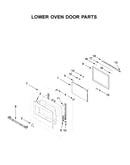Lower oven door parts