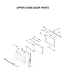 Upper oven door parts