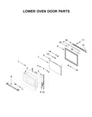 Lower oven door parts