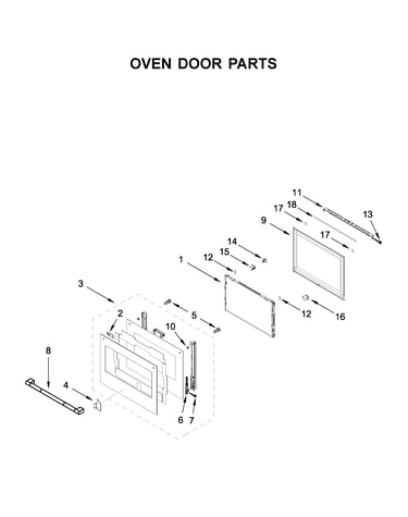 Oven door parts