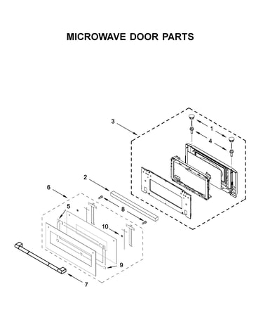 Microwave door parts
