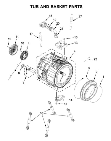 Tub and basket parts