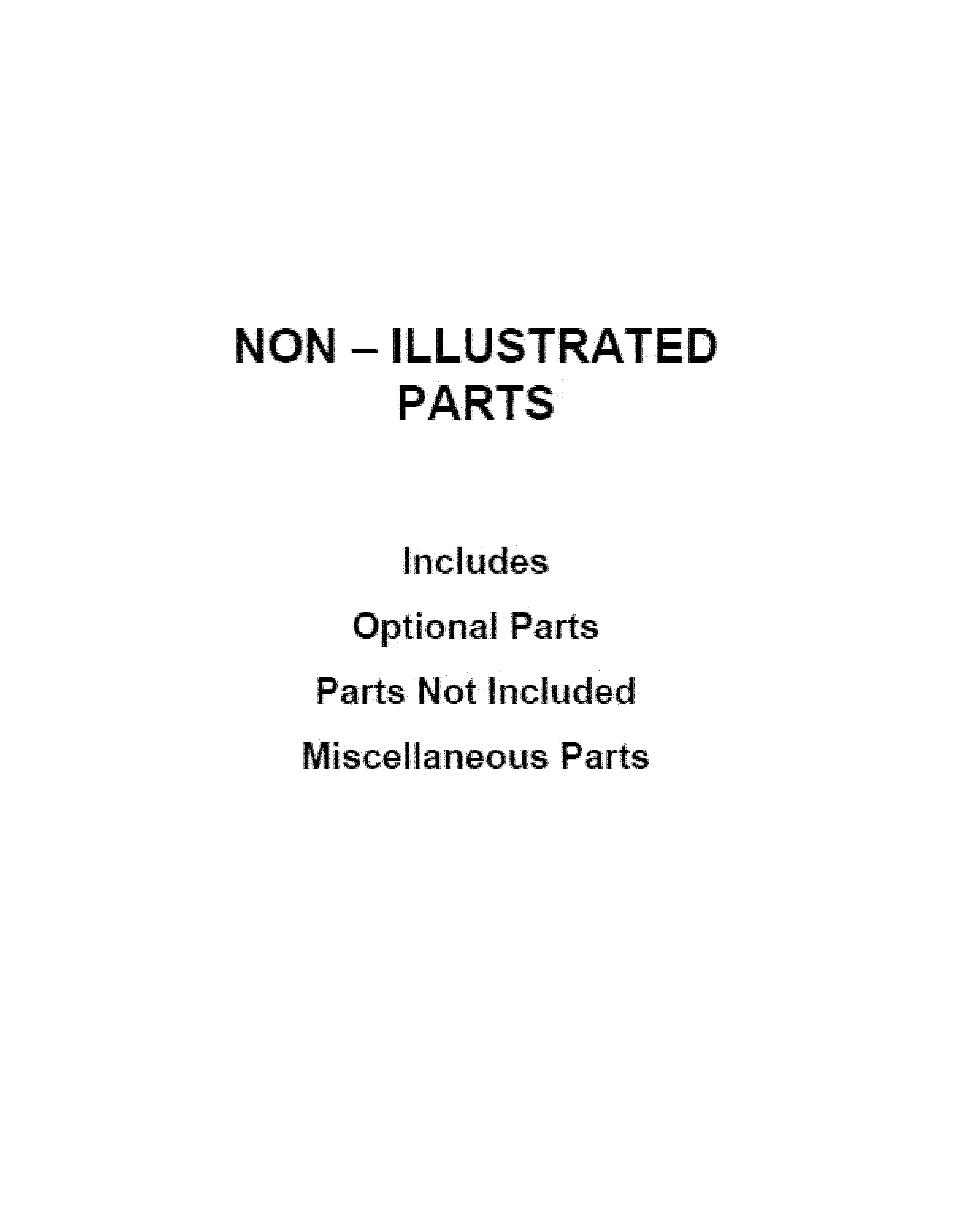 Optional parts (not included)