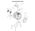 Whirlpool 8TWFW6620HW0 tub and basket parts diagram