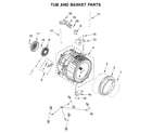 Whirlpool 8TWFW5620HW0 tub and basket parts diagram