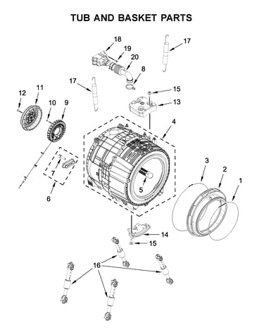 Tub and basket parts