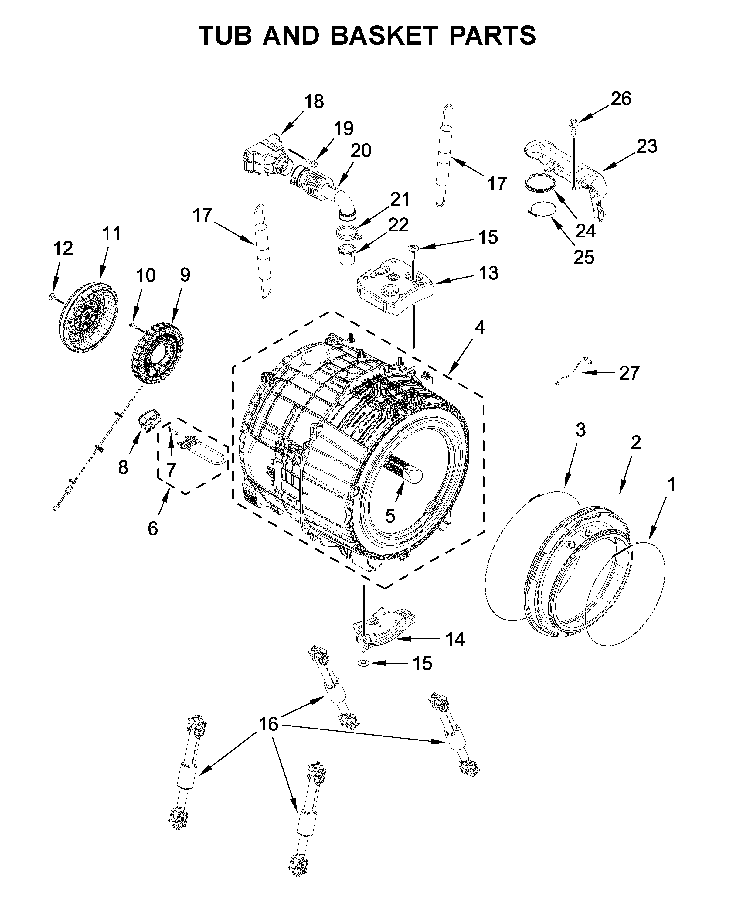 TUB AND BASKET PARTS