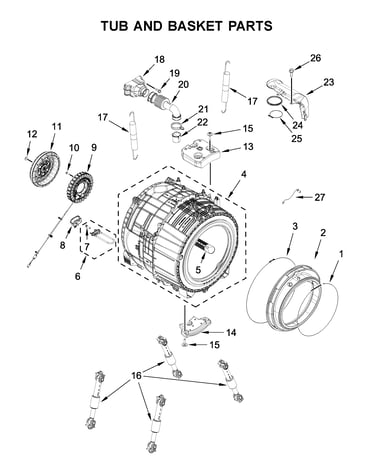 Tub and basket parts