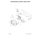 Whirlpool WGT4027HW1 dryer/washer control panel parts diagram