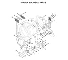 Whirlpool WGT4027HW1 dryer bulkhead parts diagram