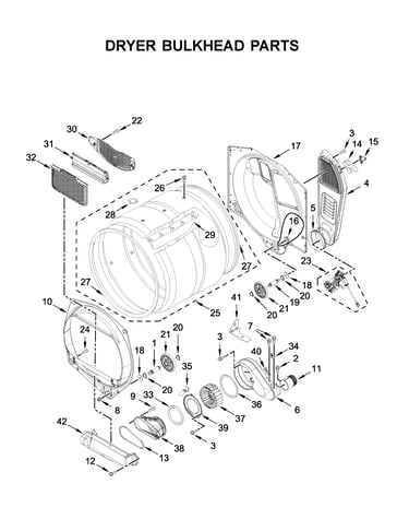 Dryer bulkhead parts