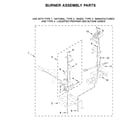 Whirlpool WGT4027HW1 burner assembly parts diagram