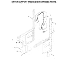 Whirlpool WGT4027HW1 dryer support and washer harness parts diagram