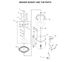 Whirlpool WGT4027HW1 washer basket and tub parts diagram