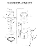 Washer basket and tub parts
