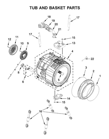 Tub and basket parts
