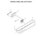 KitchenAid KDTE234GWH1 control panel and latch parts diagram