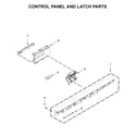 KitchenAid KDTE234GBL1 control panel and latch parts diagram