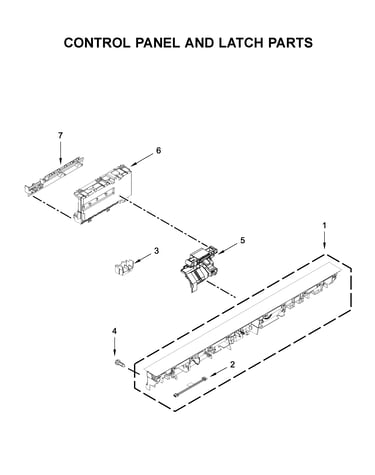 Control panel and latch parts
