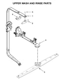 Upper wash and rinse parts