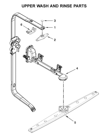 Upper wash and rinse parts