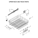 KitchenAid KDTE234GBL1 upper rack and track parts diagram