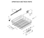 KitchenAid KDTE234GWH1 upper rack and track parts diagram