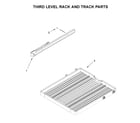 KitchenAid KDTE234GWH1 third level rack and track parts diagram