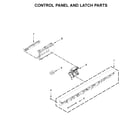 KitchenAid KDTE304GPS1 control panel and latch parts diagram