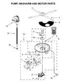 Pump, washarm and motor parts