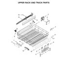 KitchenAid KDTE304GPS1 upper rack and track parts diagram
