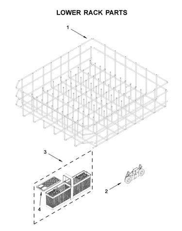 Lower rack parts