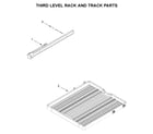 KitchenAid KDTE304GPS1 third level rack and track parts diagram