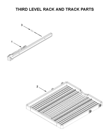 Third level rack and track parts