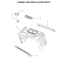 KitchenAid KMHS120EWH10 cabinet and installation parts diagram