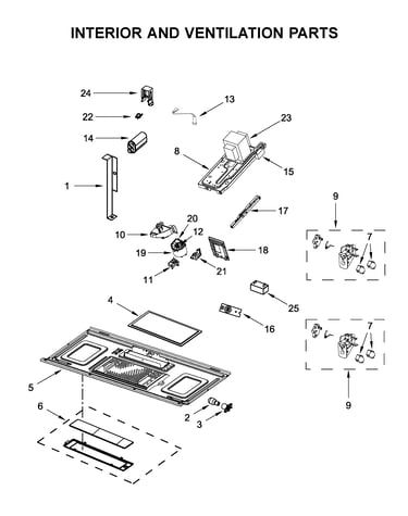 Interior and ventilation parts