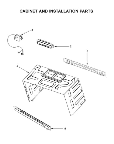 Cabinet and installation parts