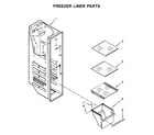 Whirlpool WRSA71CIHN01 freezer liner parts diagram