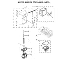 Whirlpool WRSA71CIHN01 motor and ice container parts diagram