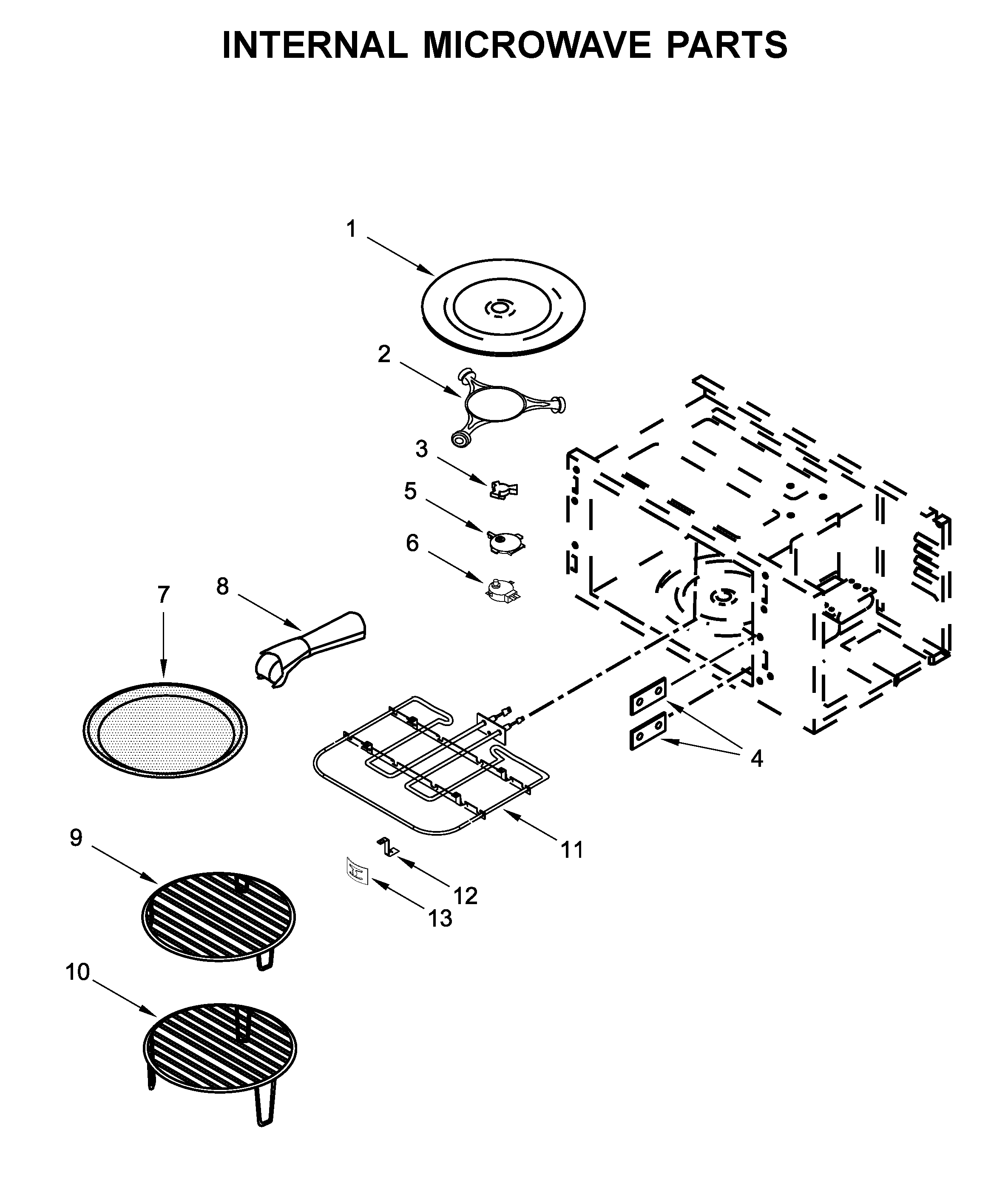 Internal microwave parts